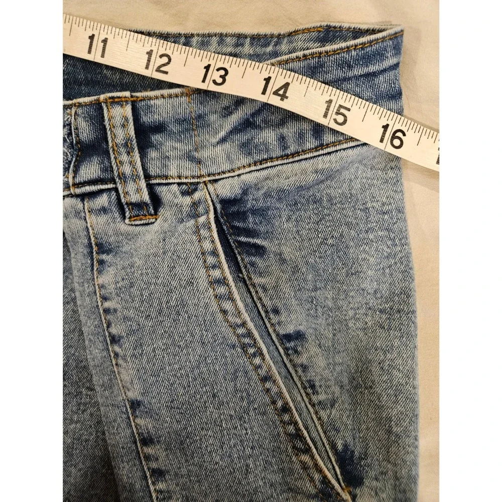 Stylewe High Waist Wide Barrel Leg Jeans Pleated Light Wash Jeans Size Large - Picture 9 of 10